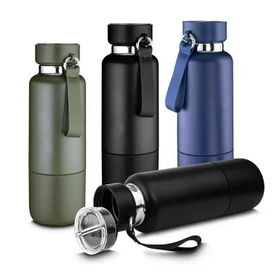 Garrafa Termica Inox Com Copo