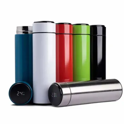 Garrafa Termica Inox Com Termometro Digital