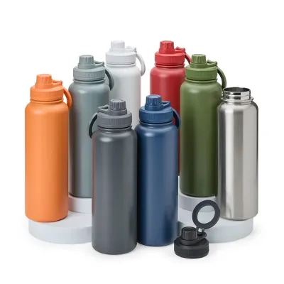 Garrafa térmica inox de capacidade de até 1,2 Litro