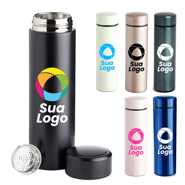 Garrafa Térmica Inox Personalizada 500 ml com Infusor