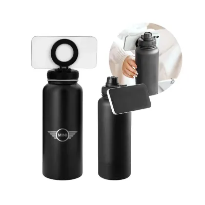 Garrafa Termica Magneto Com Suporte Celular