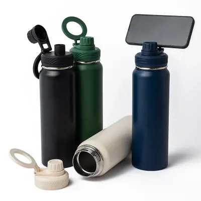 Garrafa Termica Personalizada 850ml em Inox Alca Magnetico