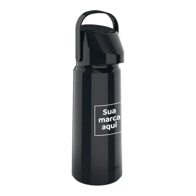 Garrafa Térmica Rubi 1L Preta Personalizada