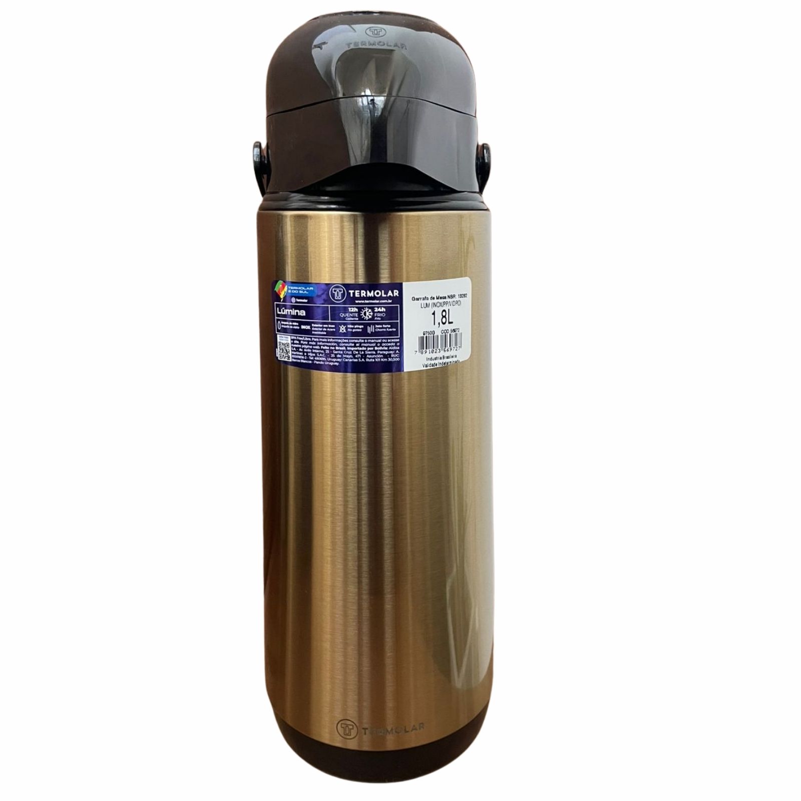 Garrafa Térmica Termolar Inox - Dourada 1.8L