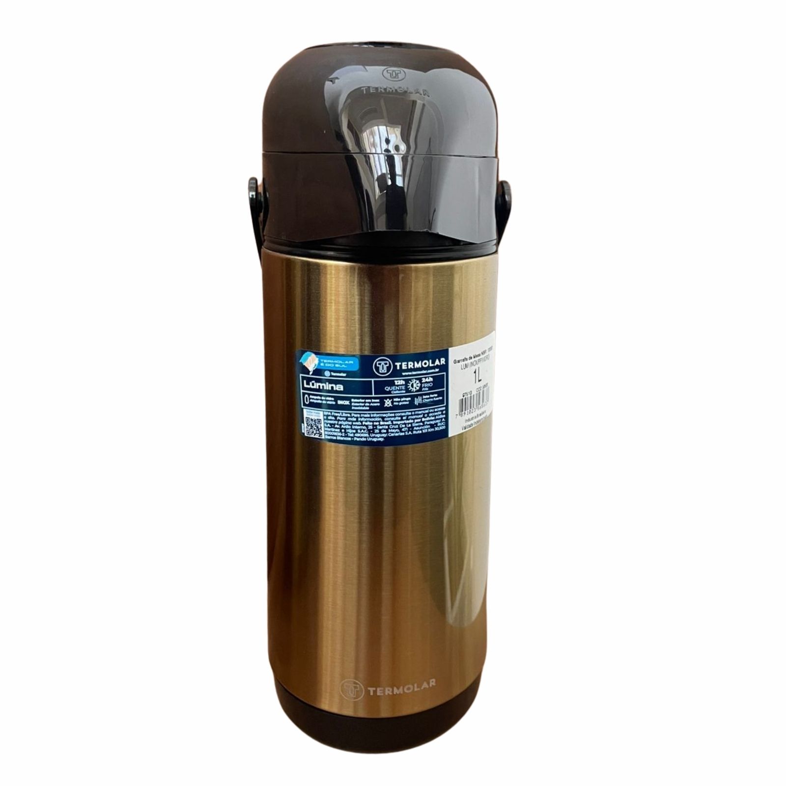 Garrafa Térmica Termolar Inox - Dourada 1L