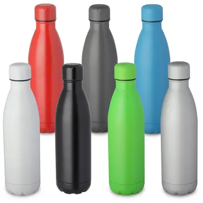 Garrafas foscas em aço inox com capacidade de até 750 ml