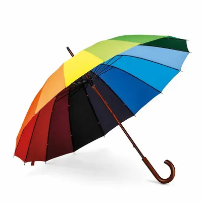 Guarda Chuva 16 Varetas Com Cabo em Madeira