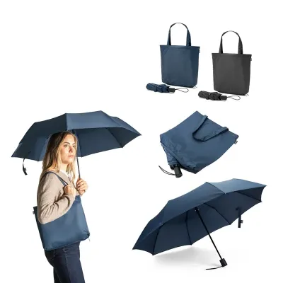 Guarda Chuva 2 em 1 Com Sacola de Compras em Poliester