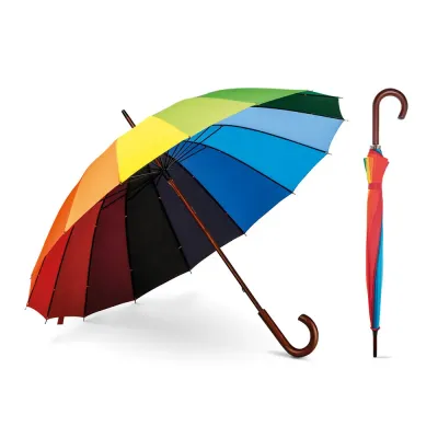 Guarda Chuva Arco Iris em Poliester Pongee 190t