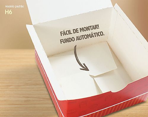 Embalagem para Lanche e Hamburguer grande - Fácil montagem — foto 2