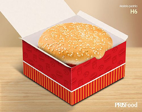 Embalagem para Lanche e Hamburguer grande - Fácil montagem — foto 3