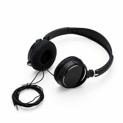 Headphone estéreo em plástico resistente