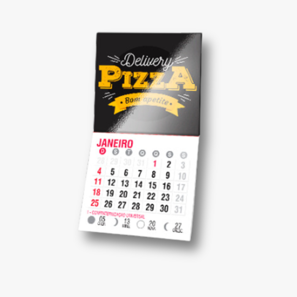 Imã de Geladeira com Calendário