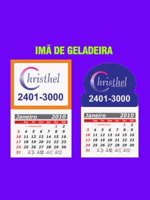 Imã de geladeira com ou sem calendário
