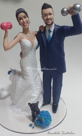 Bonecos em Biscuit para casamento Personalizado — foto 3