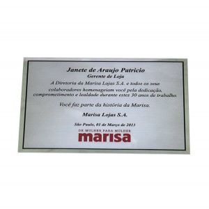 Placa de homenagem personalizada — foto 5