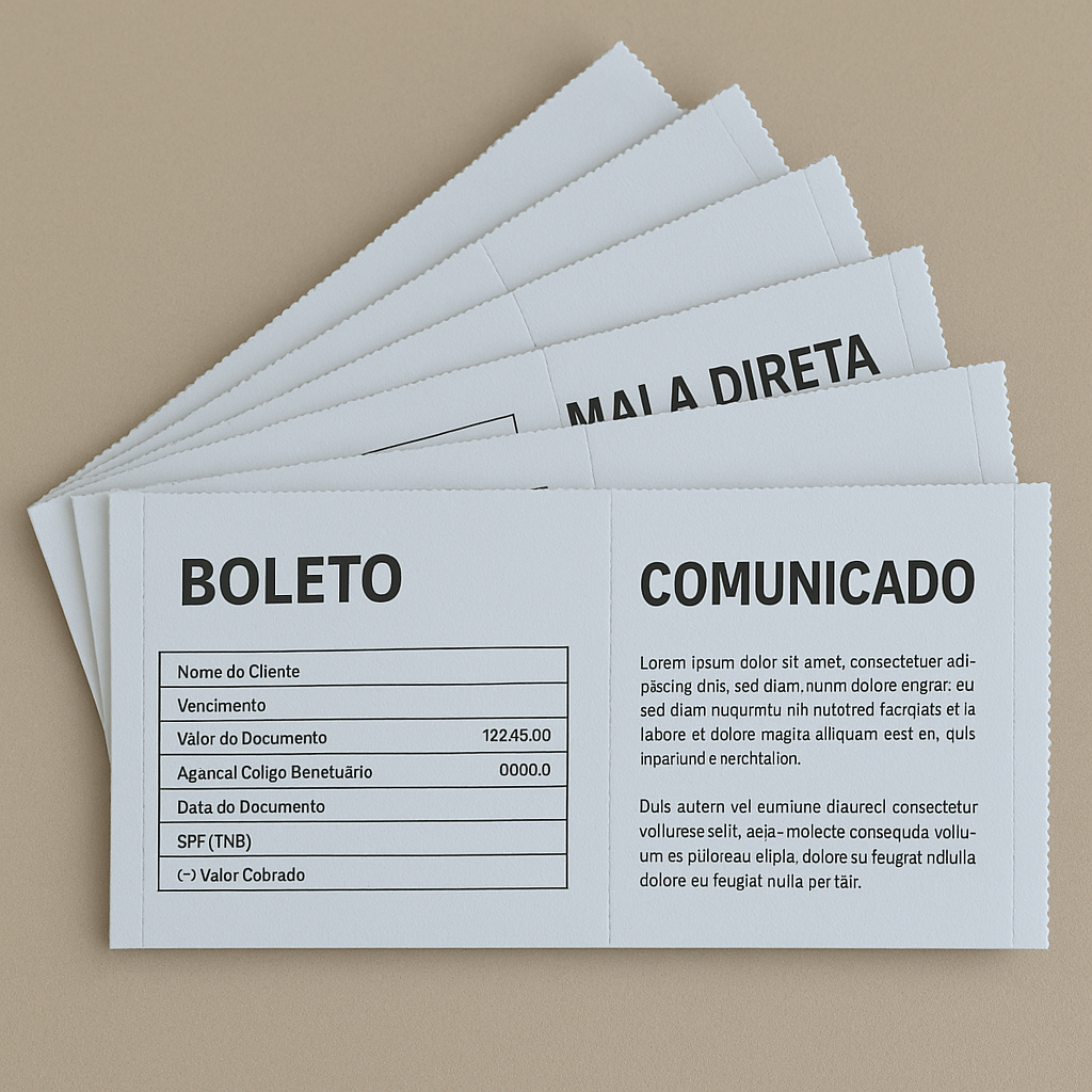Impressão de Boleto de Cobrança e Mala Direta Preto e Branco em Niterói
