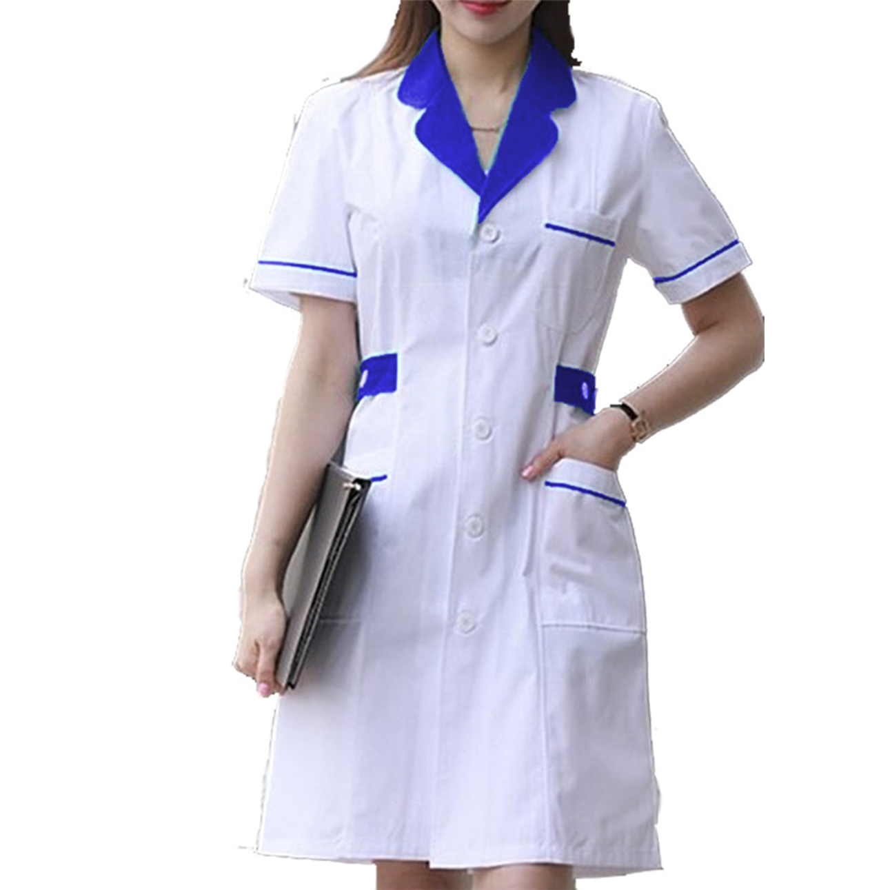 Jaleco Branco Feminino manga curta médico, enfermagem, nutrição kit 10 pçs
