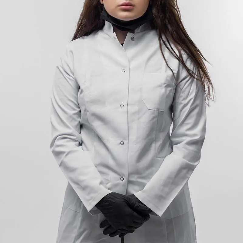 Jaleco de algodão para laboratório