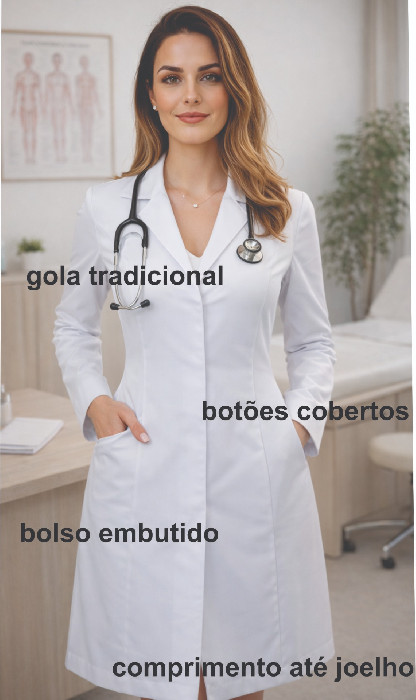 Jaleco Feminino Acinturado