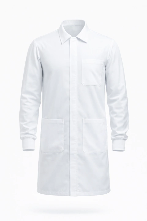 Jaleco Masculino com Ziper Embutido - Uniformes Profissionais
