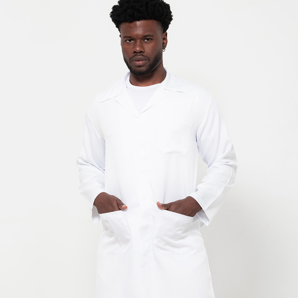 Jaleco Masculino Gola Blazer Manga Longa Branco