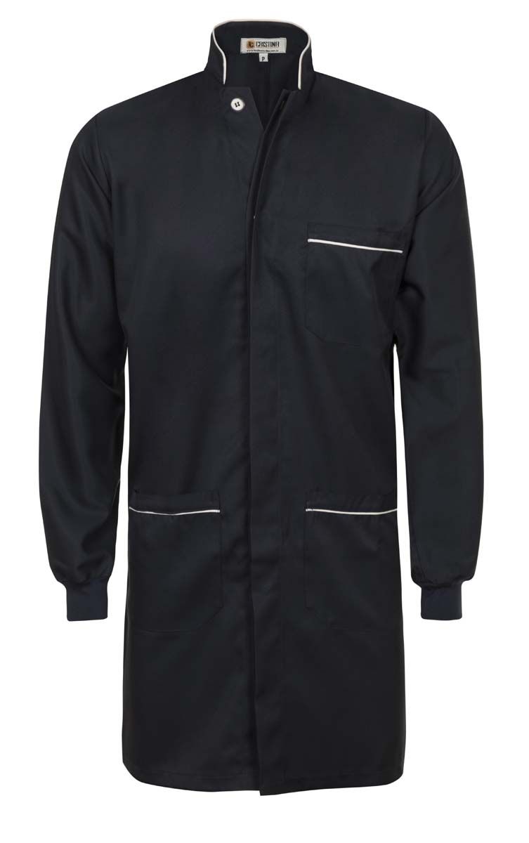 Jaleco Masculino Gola Padre Manga Longa Azul Marinho