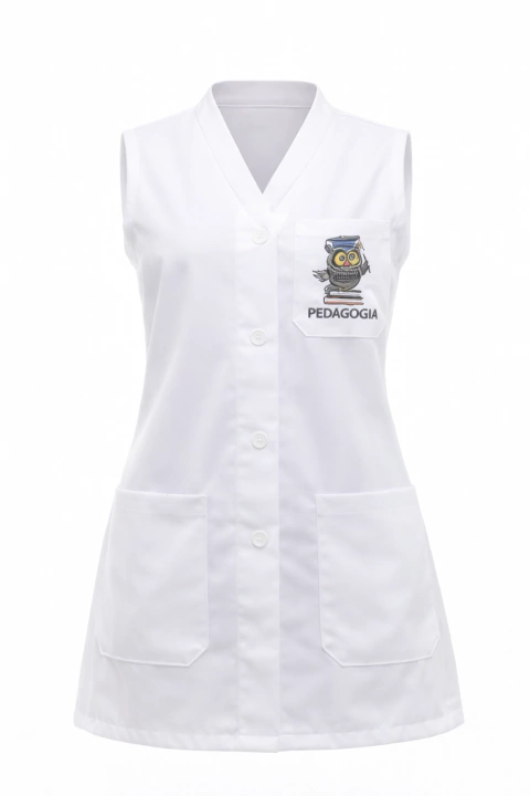 Jaleco Regata Feminino com Bordado Frente