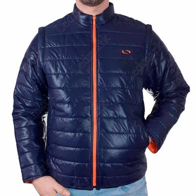Jaqueta Que Vira Colete Puffer Brilhante