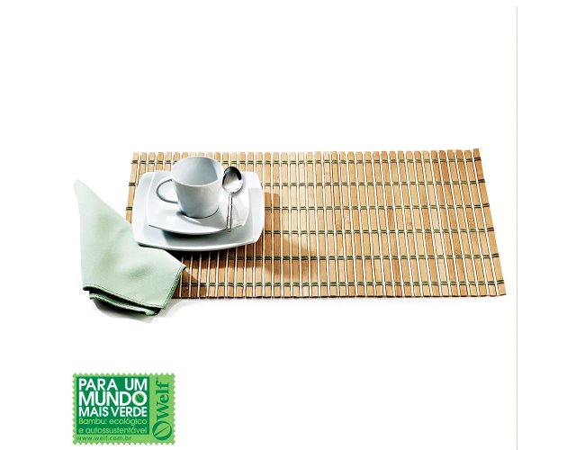 Jogo Americano Em Bambu Utility - 4 Pçs - 44 X 30 Cm