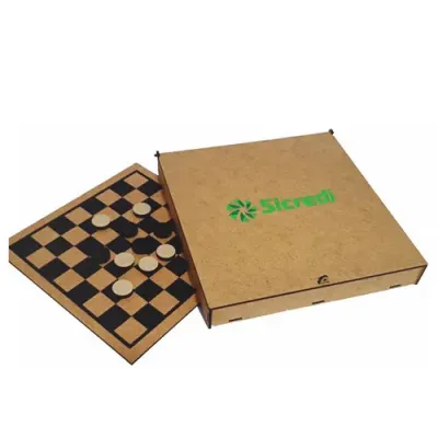 Jogo de Dama personalizado em MDF de 3 mm