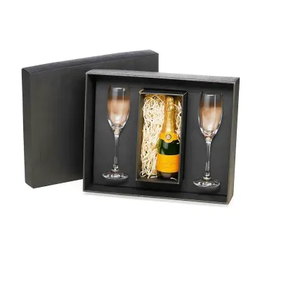 Jogo de Tacas de Champanhe e Mini Chandon