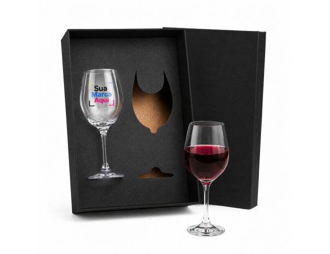 Jogo De Taças De Vidro P/ Vinho 490 Ml - 2 Pçs VI-08612