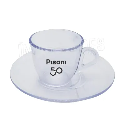 Jogo de Xicara de 80ml Pires Personalizada