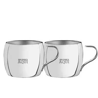 Jogo Xicaras Chacappuc Aco Inox 2pc Tramontina