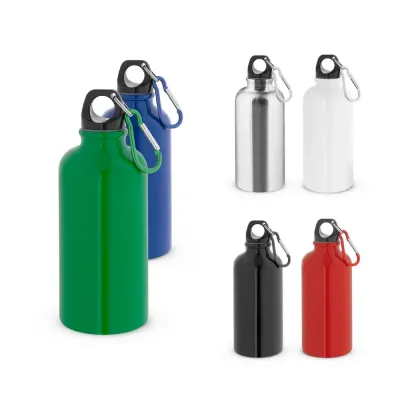 Karsten m Squeeze Esportiva em Aco Inox de Parede Simples e Acabamento Brilhante Com Mosquetao