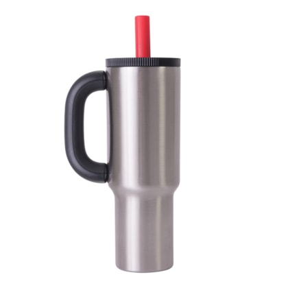 Kit 1 Copo Termico Inox Funny Prata de 1100ml