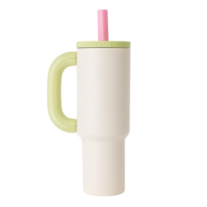 Kit 1 Copo Termico Inox Funny Verde Claro de 1100ml