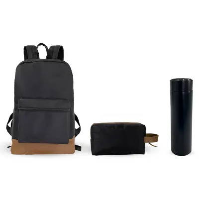 Kit 1 Mochila Necessaire e Squeeze