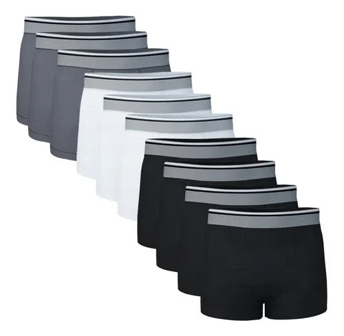 Kit 10 Cuecas Boxer Cotton Plus Size