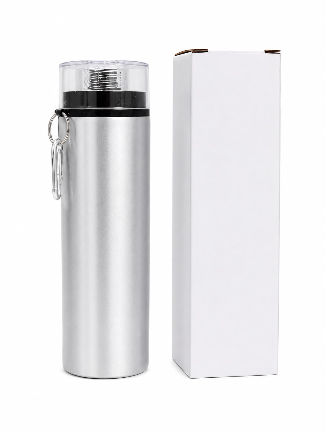 Kit 10 Garrafas Squeeze Alumínio Mosquetão Rosqueavel 750 ml Para Sublimação