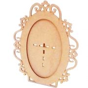 Kit 10 porta retrato mdf arabesco provençal oval foto 10x15