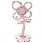 Kit 10 Porta retrato mdf flor margarida foto 5,5cm festa princesa jardim
