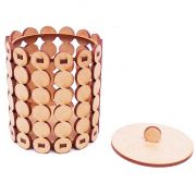 Kit 10 pote potinho perola 8 x 9 cm com tampa mdf caixinha