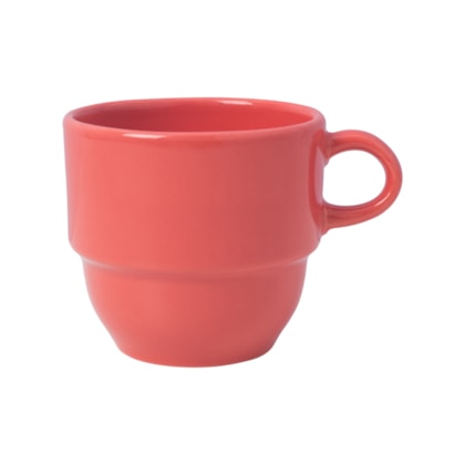 Kit 12 Caneca Ceramica Torre Especial Coral Primavera 200ml