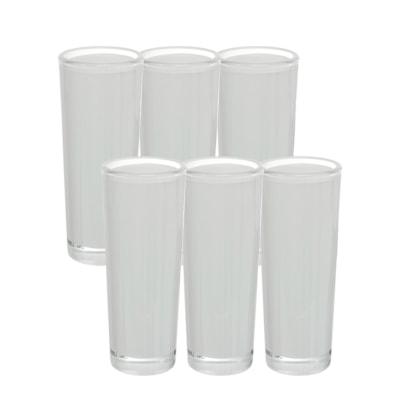 Kit 12 Copos de dose Vidro Com Area Branca Para Sublimacao 80ml