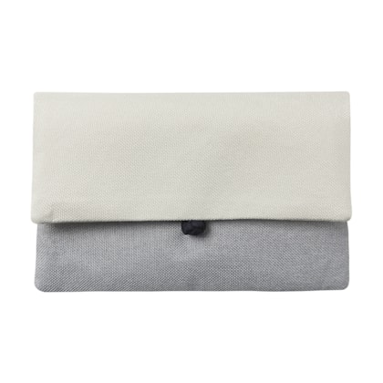 Kit 12 Necessaire Envelope Bege Cinza Poliester 20x12cm