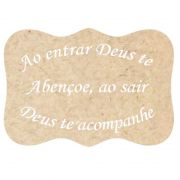 Kit 15 Placa mdf 20 cm vazada Deus te abençoe artesanato