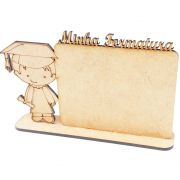 Kit 15 Placa porta foto mdf Minha formatura masculino 10 x 7