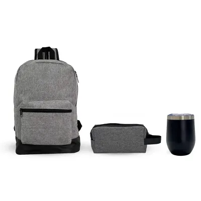 Kit 22 Mochila Necessaire e Copo Preto